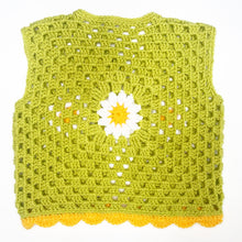 Load image into Gallery viewer, SALE Green Daisy Cardigan Large