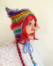 Load image into Gallery viewer, Fluffy Striped Kitty Bonnet Multicolour