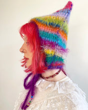 Load image into Gallery viewer, Fluffy Striped Kitty Bonnet Multicolour
