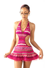 Load image into Gallery viewer, Textured Mini Cut-Out Dress XS