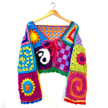 Load image into Gallery viewer, Fluffy Patchwork Cardigan XS-XL