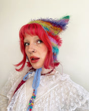 Load image into Gallery viewer, Fluffy Striped Kitty Bonnet Multicolour