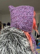 Load image into Gallery viewer, Textured Purple Pixie Hood