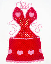 Load image into Gallery viewer, SALE Red & Pink Heart Bikini Mini Dress XS