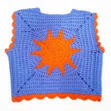 Load image into Gallery viewer, SALE Blue & Orange Sun Cardigan S/M