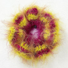 Load image into Gallery viewer, Fluffy Stripy Scrunchie Pink&Green