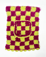 Load image into Gallery viewer, Fluffy Checkered Kitty Balaclava Green&Pink