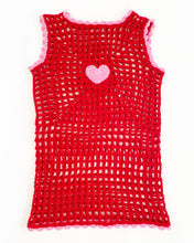 Load image into Gallery viewer, ⭐️SALE⭐️Red Heart Net Mini Dress Sample S