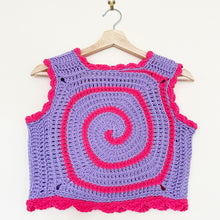 Load image into Gallery viewer, ⭐️SALE⭐️Pink & Purple Swirly Vest XS