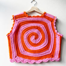Load image into Gallery viewer, ⭐️SALE⭐️Pink & Orange Swirly Vest M