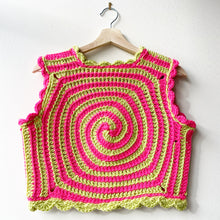 Load image into Gallery viewer, ⭐️SALE⭐️Pink & Green Swirly Vest S/M
