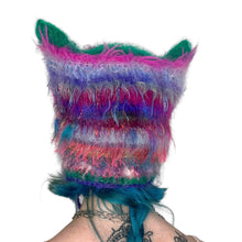 Load image into Gallery viewer, Fluffy Striped Kitty Bonnet Multicolour
