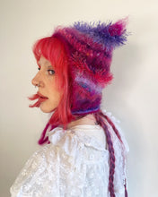 Load image into Gallery viewer, Fluffy Striped Kitty Bonnet Pink
