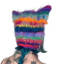 Load image into Gallery viewer, Fluffy Striped Kitty Bonnet Multicolour
