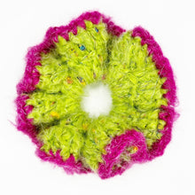 Load image into Gallery viewer, Fluffy Scrunchie Pink &amp; Green

