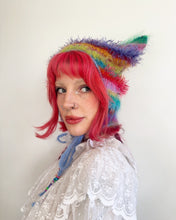 Load image into Gallery viewer, Fluffy Striped Kitty Bonnet Multicolour
