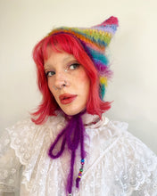 Load image into Gallery viewer, Fluffy Striped Kitty Bonnet Multicolour
