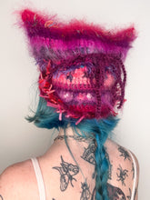 Load image into Gallery viewer, Fluffy Striped Kitty Bonnet Pink
