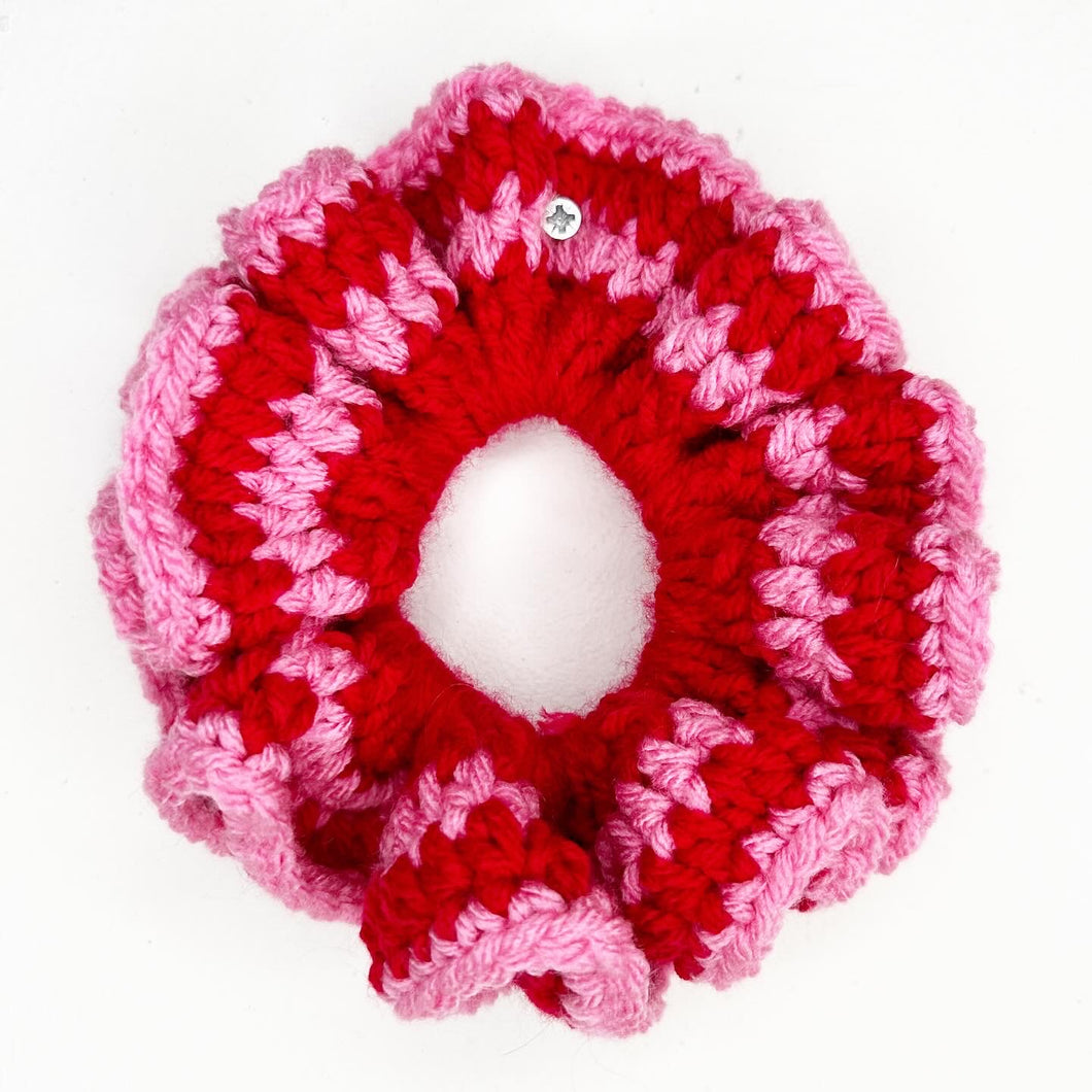 Chunky Scrunchie Pink & Red