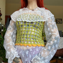 Load image into Gallery viewer, ⭐️SALE⭐️Green Netted Tube Top / Skirt XS
