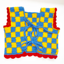 Load image into Gallery viewer, ⭐️SALE⭐️Yellow &amp; Blue Checkered Cardigan S
