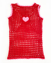 Load image into Gallery viewer, ⭐️SALE⭐️Red Heart Net Mini Dress Sample S
